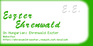 eszter ehrenwald business card